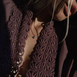 dagelijks draagbare gedenkketting met as in Italiaans glas