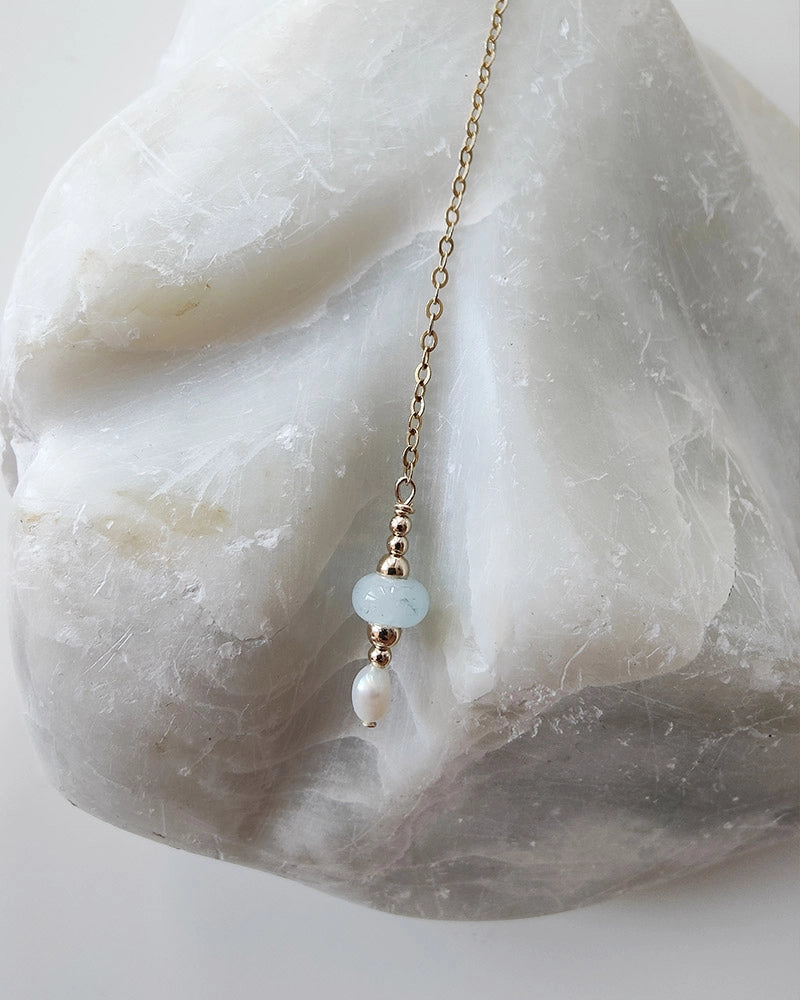 close-up van ketting handgemaakt Italiaans glas met as