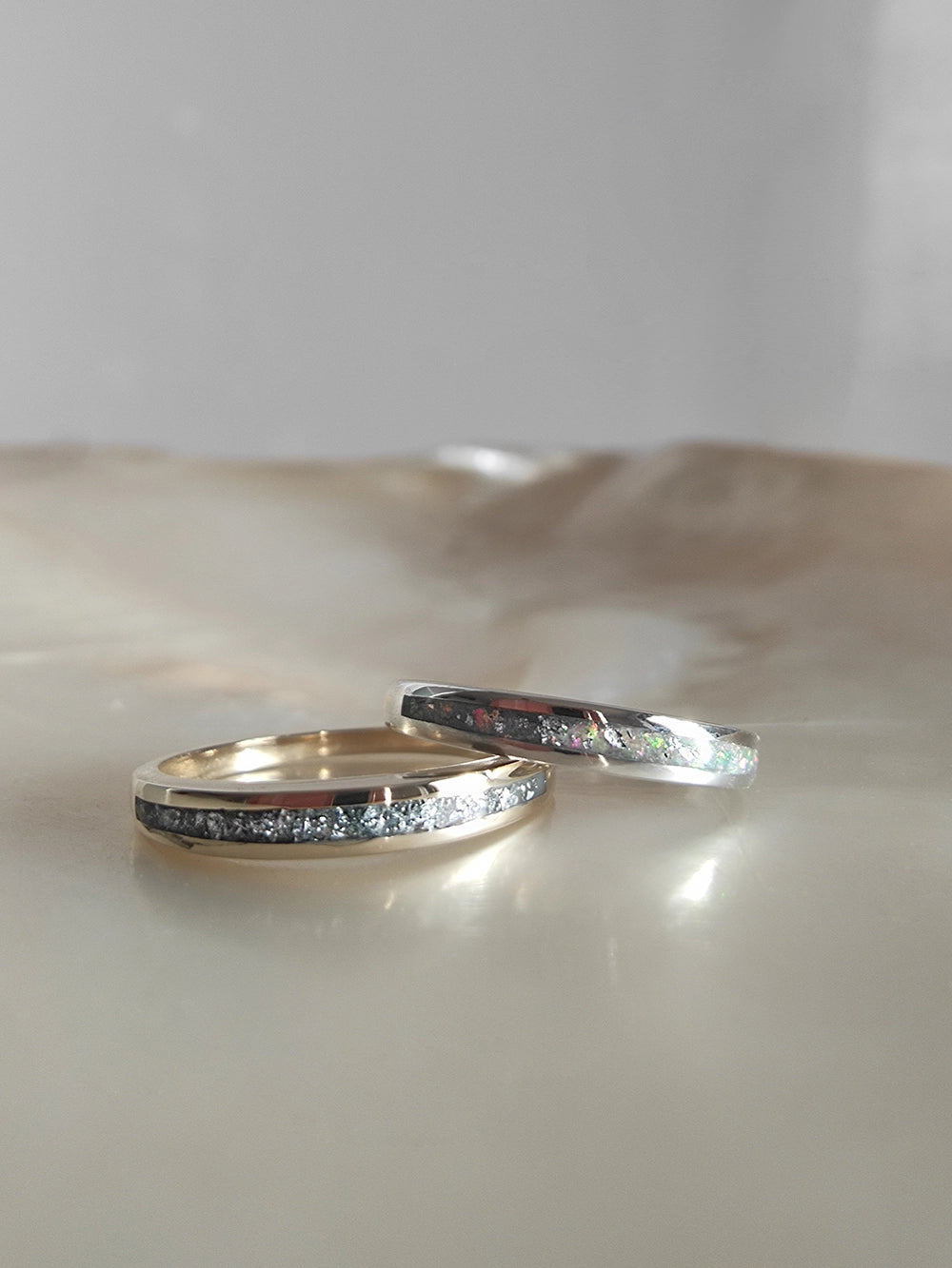 14 karaat massief gouden assieraad ringen set