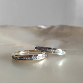 14 karaat massief gouden assieraad ringen set