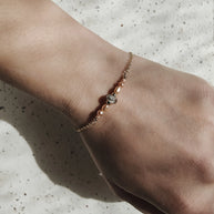handgemaakte as armband van zilver