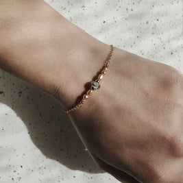 handgemaakte as armband van zilver