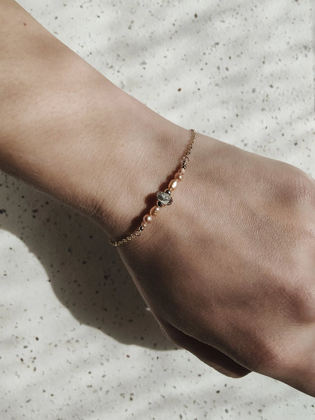 handgemaakte as armband van zilver