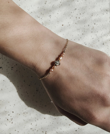 handgemaakte as armband van zilver