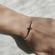as verwerkt in glazen bedel armband