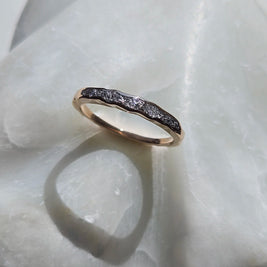 14k gouden minimalistische rouwring om dagelijks te dragen